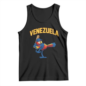 Venezuela Baseball Macaw Batter Tank Top Ara Macao Guacamaya Venezuelan Pride TS02 Black Print Your Wear