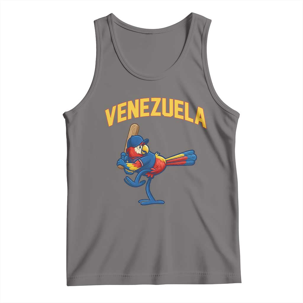 Venezuela Baseball Macaw Batter Tank Top Ara Macao Guacamaya Venezuelan Pride TS02 Deep Heather Print Your Wear