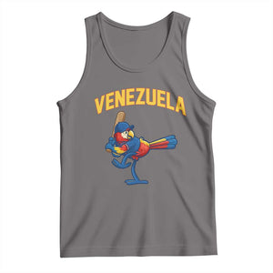 Venezuela Baseball Macaw Batter Tank Top Ara Macao Guacamaya Venezuelan Pride TS02 Deep Heather Print Your Wear