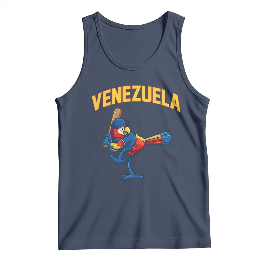 Venezuela Baseball Macaw Batter Tank Top Ara Macao Guacamaya Venezuelan Pride TS02 Navy Print Your Wear