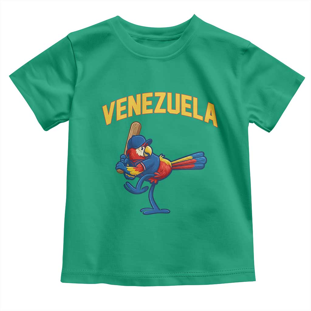 Venezuela Baseball Macaw Batter Toddler T Shirt Ara Macao Guacamaya Venezuelan Pride TS02 Irish Green Print Your Wear