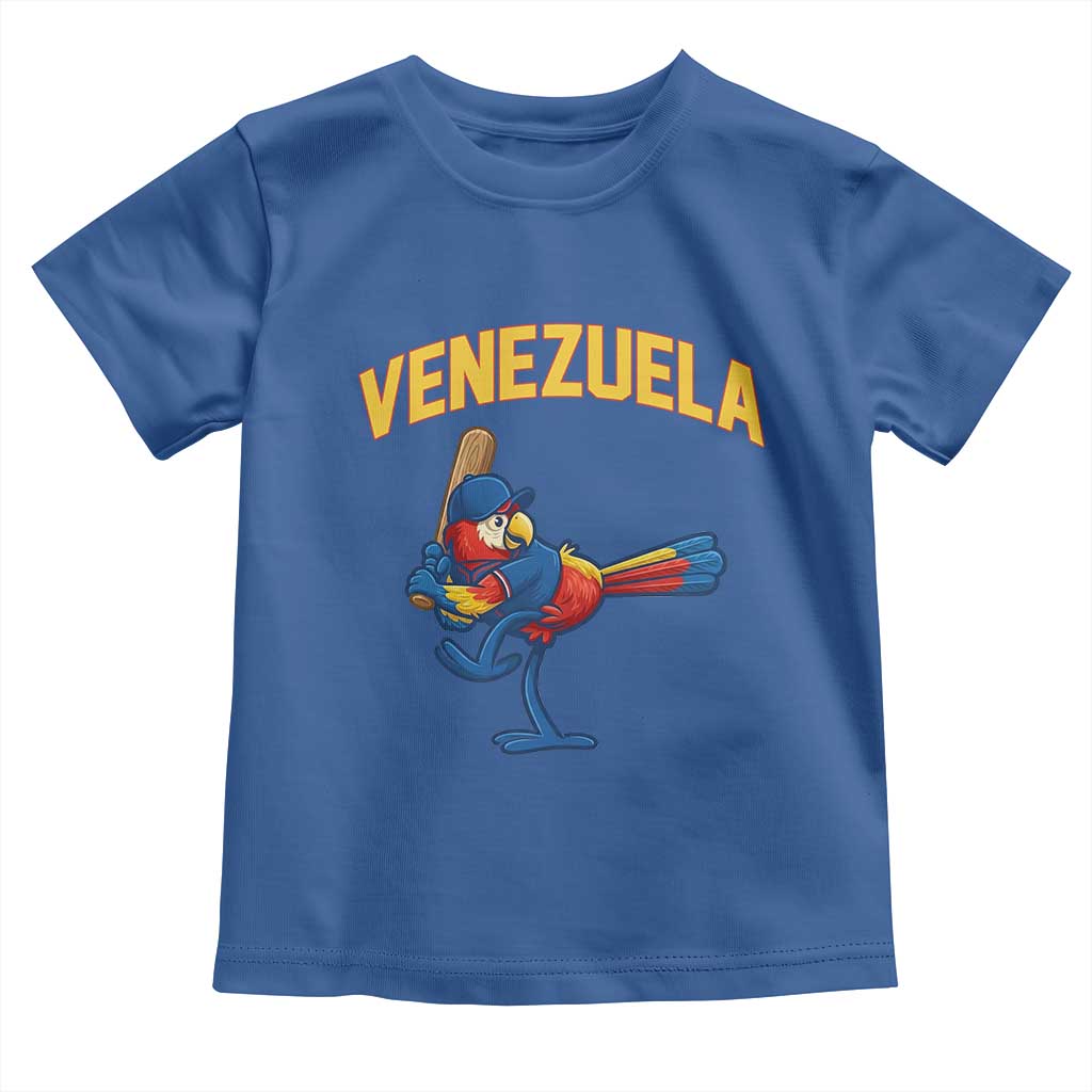 Venezuela Baseball Macaw Batter Toddler T Shirt Ara Macao Guacamaya Venezuelan Pride TS02 Royal Blue Print Your Wear