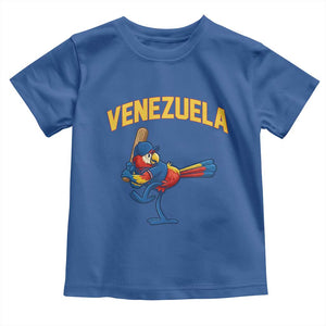 Venezuela Baseball Macaw Batter Toddler T Shirt Ara Macao Guacamaya Venezuelan Pride TS02 Royal Blue Print Your Wear