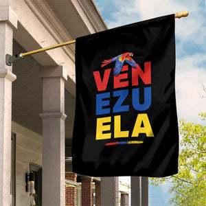 Venezuela Pride Flying Scarlet Macaw Garden Flag Ara Macao Guacamaya Venezuelan Pride Tropical Bird TS02 Print Your Wear