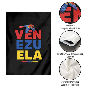 Venezuela Pride Flying Scarlet Macaw Garden Flag Ara Macao Guacamaya Venezuelan Pride Tropical Bird TS02 Print Your Wear