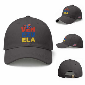 Venezuela Pride Flying Scarlet Macaw Baseball Cap Ara Macao Guacamaya Venezuelan Pride Tropical Bird TS02 Baseball Cap Universal Fit Dark Gray Print Your Wear