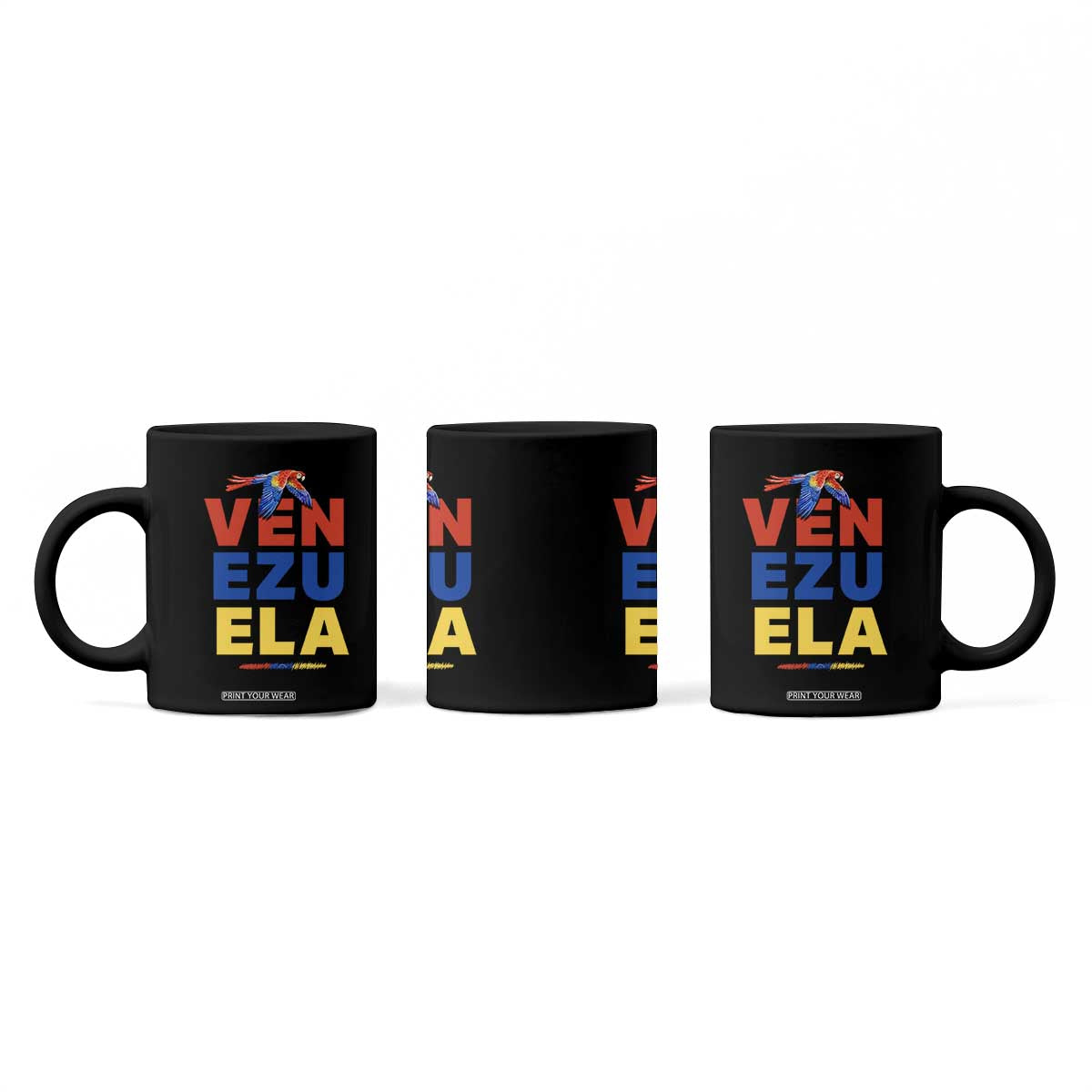 Venezuela Pride Flying Scarlet Macaw Coffee Mug Ara Macao Guacamaya Venezuelan Pride Tropical Bird TS02 Print Your Wear