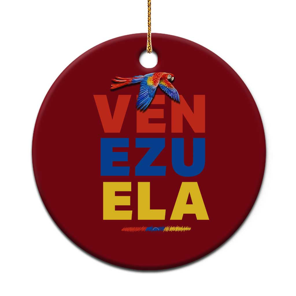 Venezuela Pride Flying Scarlet Macaw Ceramic Ornament Ara Macao Guacamaya Venezuelan Pride Tropical Bird TS02 1pc Red Print Your Wear