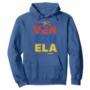 Venezuela Pride Flying Scarlet Macaw Hoodie Ara Macao Guacamaya Venezuelan Pride Tropical Bird TS02 Royal Blue Print Your Wear