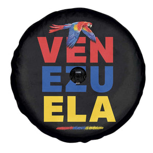 Venezuela Pride Flying Scarlet Macaw Spare Tire Cover Ara Macao Guacamaya Venezuelan Pride Tropical Bird TS02 Print Your Wear