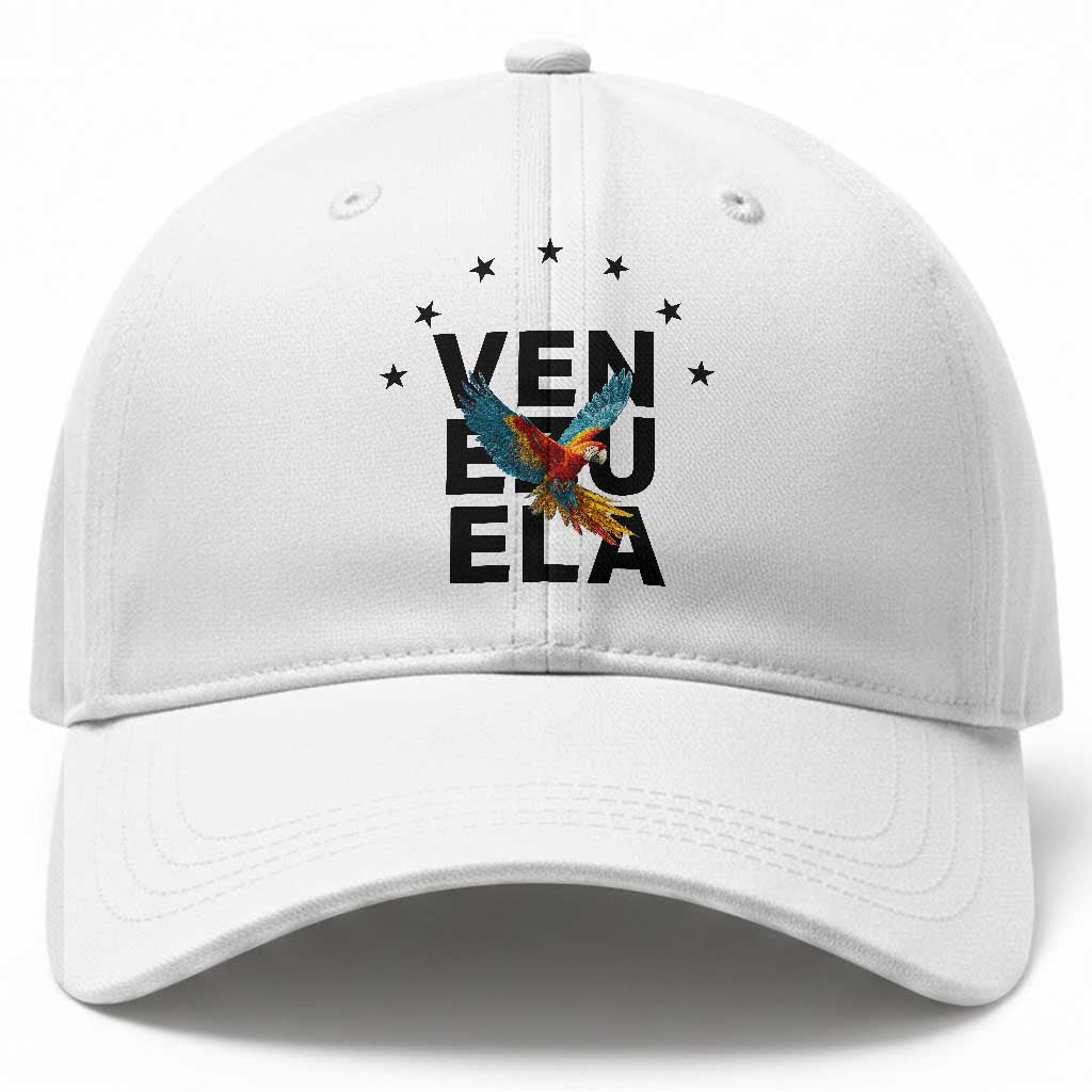 Venezuela Pride Flying Macaw Baseball Cap Ara Macao Guacamaya Venezuelan Pride Tropical Bird TS02 Print Your Wear