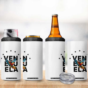 Venezuela Pride Flying Macaw 4 in 1 Can Cooler Tumbler Ara Macao Guacamaya Venezuelan Pride Tropical Bird TS02 Print Your Wear