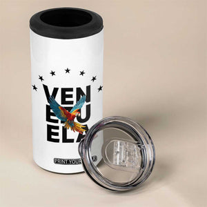 Venezuela Pride Flying Macaw 4 in 1 Can Cooler Tumbler Ara Macao Guacamaya Venezuelan Pride Tropical Bird TS02 Print Your Wear