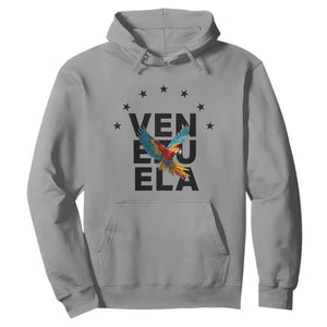 Venezuela Pride Flying Macaw Hoodie Ara Macao Guacamaya Venezuelan Pride Tropical Bird TS02 Sport Gray Print Your Wear