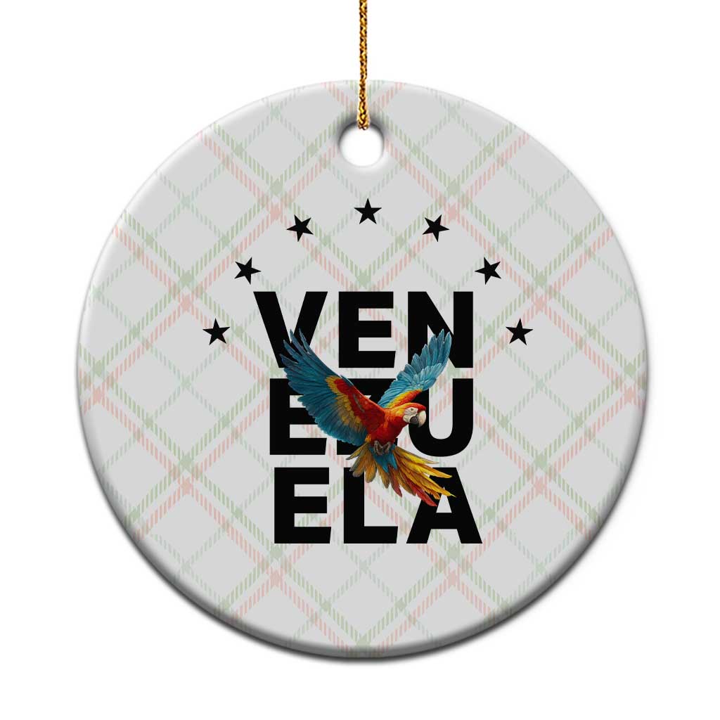 Venezuela Pride Flying Macaw Ceramic Ornament Ara Macao Guacamaya Venezuelan Pride Tropical Bird TS02 1pc Christmas Plaid Print Your Wear
