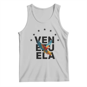 Venezuela Pride Flying Macaw Tank Top Ara Macao Guacamaya Venezuelan Pride Tropical Bird TS02 Ash Print Your Wear