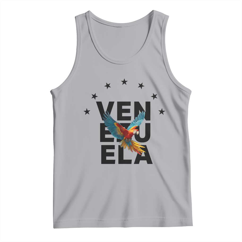 Venezuela Pride Flying Macaw Tank Top Ara Macao Guacamaya Venezuelan Pride Tropical Bird TS02 Athletic Heather Print Your Wear