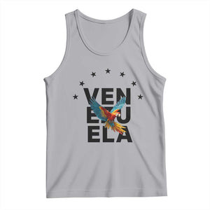 Venezuela Pride Flying Macaw Tank Top Ara Macao Guacamaya Venezuelan Pride Tropical Bird TS02 Athletic Heather Print Your Wear