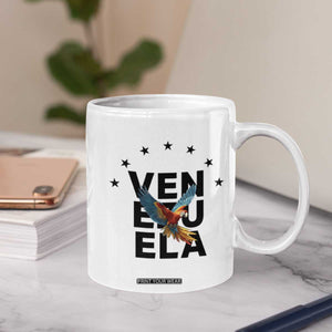 Venezuela Pride Flying Macaw Coffee Mug Ara Macao Guacamaya Venezuelan Pride Tropical Bird TS02 Print Your Wear