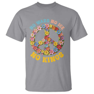 No Wars No Ice No Kings Retro Flower T Shirt Hippie Floral Peace Sign Social Justice Anti War Protest TS02 Sport Gray Print Your Wear
