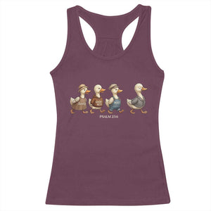 Funny Christian Psalm 23:6 Duck Pun Racerback Tank Top Surely Goodness and Mercy Cute Bible Humor Gift TS02 Maroon Print Your Wear