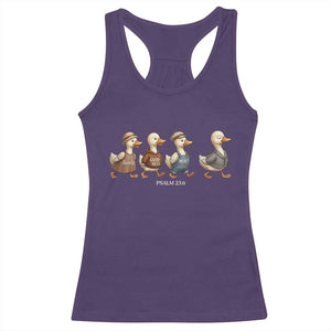 Funny Christian Psalm 23:6 Duck Pun Racerback Tank Top Surely Goodness and Mercy Cute Bible Humor Gift TS02 Purple Print Your Wear