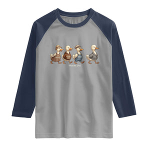 Funny Christian Psalm 23:6 Duck Pun Raglan Shirt Surely Goodness and Mercy Cute Bible Humor Gift TS02 Sport Gray Navy Print Your Wear