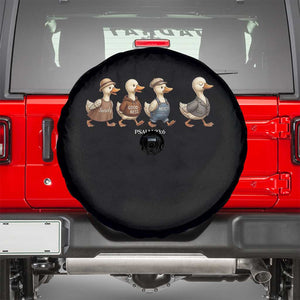 Funny Christian Psalm 23:6 Duck Pun Spare Tire Cover Surely Goodness and Mercy Cute Bible Humor Gift TS02 Black Print Your Wear