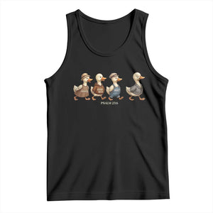 Funny Christian Psalm 23:6 Duck Pun Tank Top Surely Goodness and Mercy Cute Bible Humor Gift TS02 Black Print Your Wear