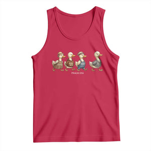 Funny Christian Psalm 23:6 Duck Pun Tank Top Surely Goodness and Mercy Cute Bible Humor Gift TS02 Red Print Your Wear