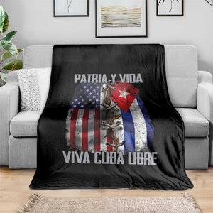 Patria y Vida Cuba Libre Freedom Throw Blanket Cuban Pride Independence USA Cuba Flag TS02 Print Your Wear