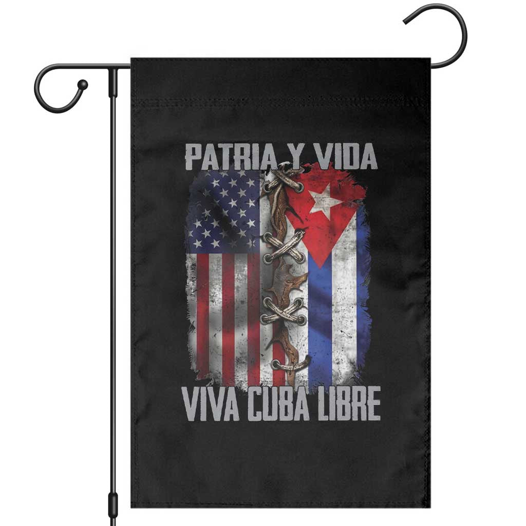 Patria y Vida Cuba Libre Freedom Garden Flag Cuban Pride Independence USA Cuba Flag TS02 Black Print Your Wear