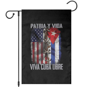 Patria y Vida Cuba Libre Freedom Garden Flag Cuban Pride Independence USA Cuba Flag TS02 Black Print Your Wear