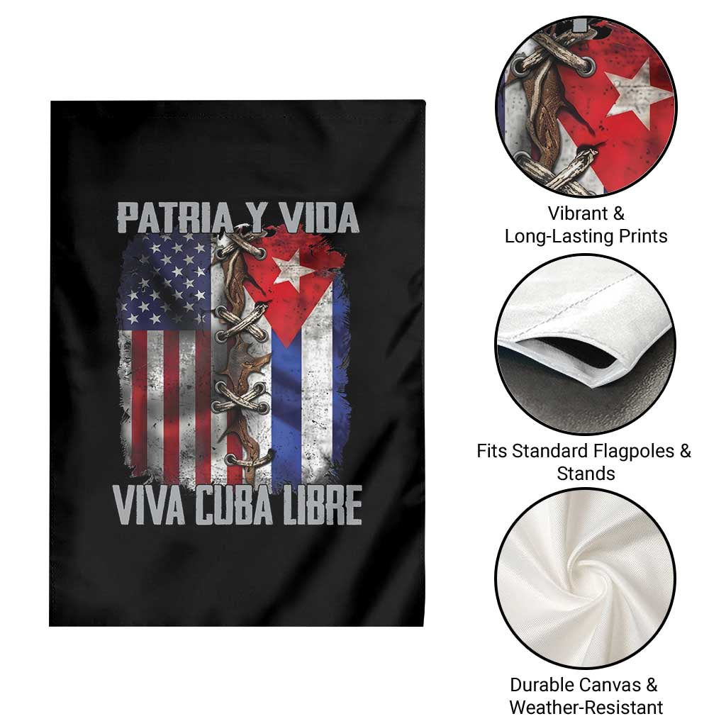 Patria y Vida Cuba Libre Freedom Garden Flag Cuban Pride Independence USA Cuba Flag TS02 Print Your Wear