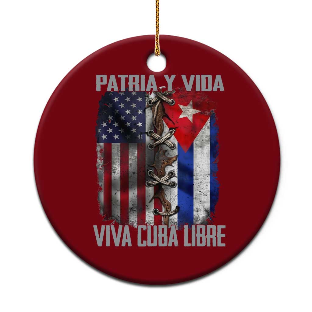 Patria y Vida Cuba Libre Freedom Ceramic Ornament Cuban Pride Independence USA Cuba Flag TS02 1pc Red Print Your Wear