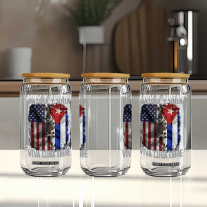 Patria y Vida Cuba Libre Freedom Glass Can Cuban Pride Independence USA Cuba Flag TS02 Print Your Wear