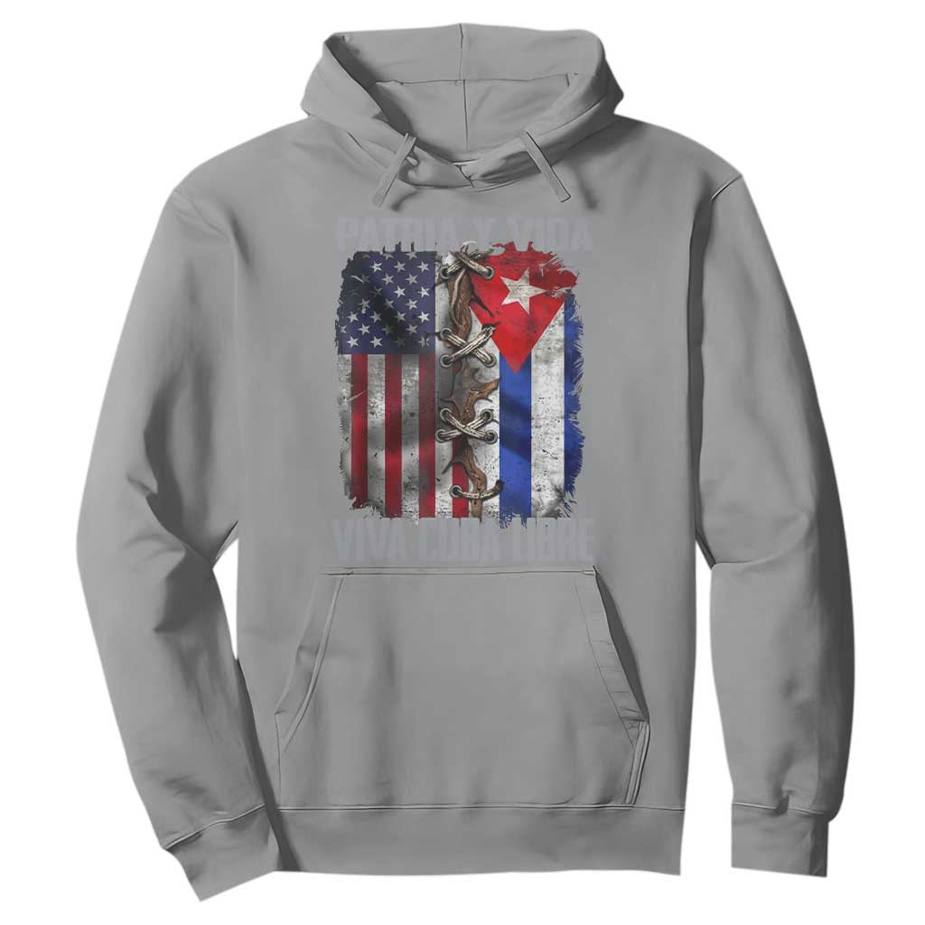 Patria y Vida Cuba Libre Freedom Hoodie Cuban Pride Independence USA Cuba Flag TS02 Sport Gray Print Your Wear