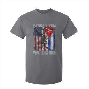 Patria y Vida Cuba Libre Freedom T Shirt For Kid Cuban Pride Independence USA Cuba Flag TS02 Charcoal Print Your Wear