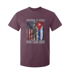 Patria y Vida Cuba Libre Freedom T Shirt For Kid Cuban Pride Independence USA Cuba Flag TS02 Maroon Print Your Wear