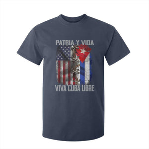 Patria y Vida Cuba Libre Freedom T Shirt For Kid Cuban Pride Independence USA Cuba Flag TS02 Navy Print Your Wear