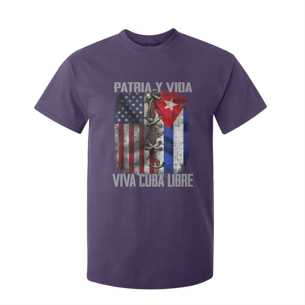 Patria y Vida Cuba Libre Freedom T Shirt For Kid Cuban Pride Independence USA Cuba Flag TS02 Purple Print Your Wear