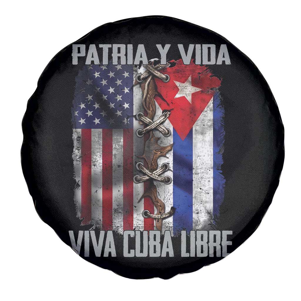 Patria y Vida Cuba Libre Freedom Spare Tire Cover Cuban Pride Independence USA Cuba Flag TS02 Print Your Wear