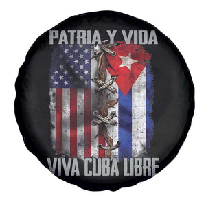 Patria y Vida Cuba Libre Freedom Spare Tire Cover Cuban Pride Independence USA Cuba Flag TS02 Print Your Wear