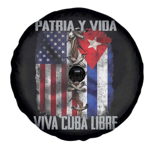 Patria y Vida Cuba Libre Freedom Spare Tire Cover Cuban Pride Independence USA Cuba Flag TS02 Print Your Wear
