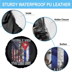 Patria y Vida Cuba Libre Freedom Spare Tire Cover Cuban Pride Independence USA Cuba Flag TS02 Print Your Wear
