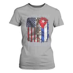Patria y Vida Cuba Libre Freedom T Shirt For Women Cuban Pride Independence USA Cuba Flag TS02 Sport Gray Print Your Wear
