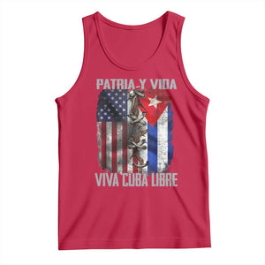 Patria y Vida Cuba Libre Freedom Tank Top Cuban Pride Independence USA Cuba Flag TS02 Red Print Your Wear