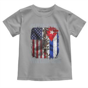 Patria y Vida Cuba Libre Freedom Toddler T Shirt Cuban Pride Independence USA Cuba Flag TS02 Sport Gray Print Your Wear
