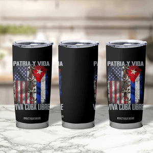 Patria y Vida Cuba Libre Freedom Tumbler Cup Cuban Pride Independence USA Cuba Flag TS02 Print Your Wear