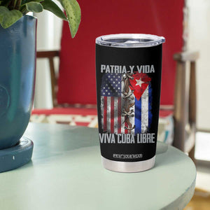 Patria y Vida Cuba Libre Freedom Tumbler Cup Cuban Pride Independence USA Cuba Flag TS02 Print Your Wear